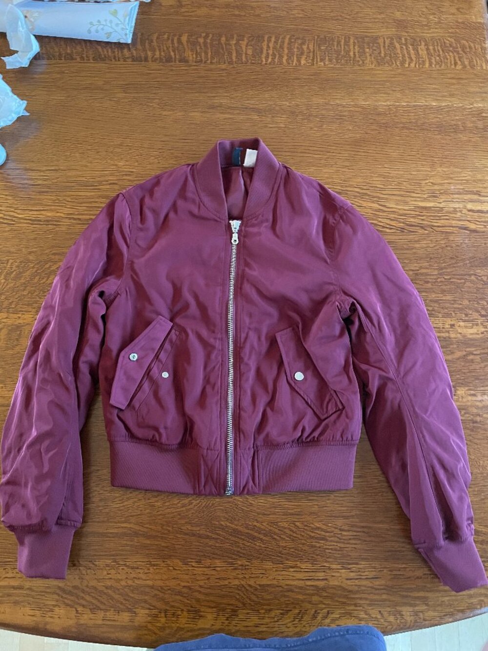 Maroon Bomber Jacket